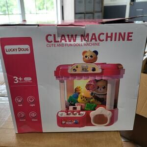 Lucky Doug Claw Machine for Kids Girls Boys with Light Music Pink Bear Themed